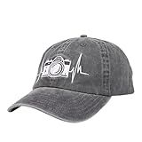 InnoBeta Photographer Gifts Cap for Women, Men - Camera - Adjustable Vintage Washed Cotton Embroidered Hat - Photography Gifts for Photographers