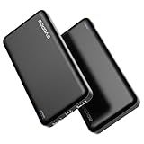 2 Pack Portable Charger, Slimmer 10000mAh Power Bank, USB C in&Out Fast Charging Battery Pack, Portable Power Bank for iPhone 16 15 14 13 12 Tablet Samsung S23 S22 Pixel and Heated Vest (Black)
