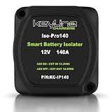 Dual Battery Isolator Kit 12V - 140 Amp Voltage Sensitive Relay (VSR) for Dual Battery Setup - Automatic Disconnect Switch for Car, Truck, RV, UTV, ATV, Marine