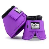 Jeffers Equine No Turn Bell Boots for Horses, Pair, Medium | Purple