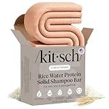 Kitsch Rice Water Shampoo Bar for Hair Growth – Strengthening Hair Shampoo for Men and Women – Reduce Breakage, Boosts Shine – Paraben, Silicone & Sulfate-Free, Vegan Hair Care - 3.2 oz