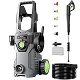 KVAOK Pressure Washer, Power Washers 4800PSI 2.6GPM with 4 Quick Connect Nozzles, High Pressure Washer for Cars, Fences, Patios, Decks, Boats, Home Use