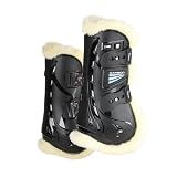 Shires ARMA Carbon SupaFleece Tendon Boots - Premium Shock Absorbing Horse Leg Protection Black/Full