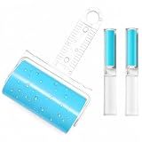 NUOBUT Reusable Sticky Lint Roller 3 Pack, Large & 2 Mini for Pet Hair