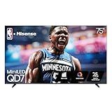 Hisense 75" Class QD7 Series Mini-LED 4K UHD Smart Fire TV (75QD7QF, 2025 Model) - QLED, Native 144hz, HDR10+, Dolby Vision, Dolby Atmos, Game Mode Pro, ALLM, Alexa Built in with Voice Remote, Black