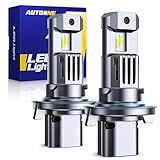AUTOONE Latest & Brightest H13 LED Bulbs, 60,000LM 10X Ultra Bright 6500K Cool White, 1:1 Halogen Mini Size 9008 Halogen Bulb, 60,000Hrs Lifespan, Plug and Play Driving Fog Light, Pack of 2