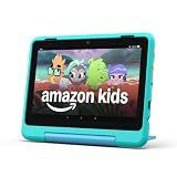 Amazon Fire HD 8 Kids Pro tablet (newest model), ages 6-12. Bright 8" HD screen, includes ad-free content, parental controls, 13-hr battery, slim case for older kids, 64GB, Hello Teal