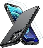 SPIDERCASE Protective Case Designed for iPhone 12 Case iPhone 12 Pro Case Black | 10 FT Military Grade Drop Protection, with 2 pcs Tempered Glass Screen Protector