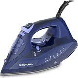 BEAUTURAL Steam Iron for Clothes with Ceramic-Coated Soleplate, 1500 Watts