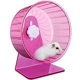 TieLishor Hamster Wheel,Silent Wheel,Super Silent Hamster Exercise Wheels,Silent Hamster Wheel,Adjustable Stand Hamsters Exercise Wheels,Quiet Rat Wheel (Φ 5.5 inch, Pink)