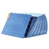 VEVOR Garage Floor Tiles 12 x 12 x 0.53 inch, Interlocking Design Ease of Installation Double-Sided Texture Non-Slip Sturdiness, for Garages, Basements, Repair Shops, Blue, 50 Pack
