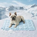 Bedsure Cooling Mat for Medium Dogs – 29x21 Thin Washable Cooling Pet Pad for Cat, QMAX>0.5, Portable Kennel Puppy Bed for Summer, Non-Slip Summer Crate Pad for Dog Up to 25 lbs