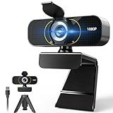weishin Webcam 1080p, Built-in Microphone/Tripod/Privacy Cover, Plug and Play USB Computer Camera, Wide Angle, Streaming Web Camera for Desktop Computer/PC for Laptop Mac Zoom Conference