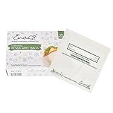 100% Compostable Food Storage Bags, Sandwich Size 150 Pack, Eco-Friendly Freezer Bags, Resealable, Heavy-Duty, Reusable, Leak Resistant, Off-White, Food Grade by Earth's Natural Alternative