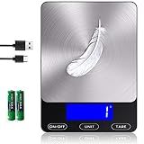 Food Scale -33lb Digital Kitchen Scale for Food Ounces Grams Rechargeable