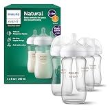 Philips Avent Natural Glass Baby Bottles, Medium Flow, 8 oz, BPA-Free