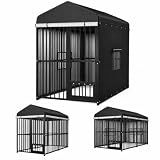 Mulinsonfly 8x4 FT Heavy Duty Outdoor Dog Kennel with Full Cover