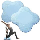 MBHKRRS 2 Pack Yoga Knee Pads Mat Set - Extra Thick Foam Kneeling Pad Cushion for Knees, Elbows, Wrists, Head - Yoga Essentials for Women Men, Non-Slip Pilates, Meditation, Floor Workouts (blue)