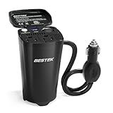 BESTEK 200W Power Inverter, 12V DC to 110V AC Car Plug Adapter Outlet Converter with [30W USB-C]/USB-Fast Charger(18W) / Dual AC Outlets/car Charger for Laptop