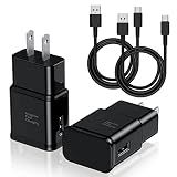 Type C Charger Fast Charging, 2 Pack USB C Android Phone Charger&6ft Cables
