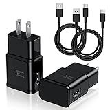 Type C Charger Fast Charging, 2 Pack USB C Android Phone Wall Charger Block & 6ft Charge Cable Cord, for Samsung Galaxy S8 / S9 / S10 Plus Active S10e, S20 / S21 Ultra Plus, Note 8 9 10, Pixel 3 etc