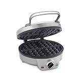 Cuisinart Belgian Waffle Maker, Round, Stainless Steel, 6 Settings