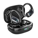 HAOYUYAN Wireless Earbuds Bluetooth Headphones 80hrs Playback Ear Buds Power Display with Noise Canceling Mic Headsets for Sports/Workout/Running Black