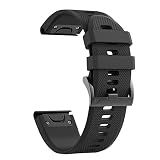 NotoCity Compatible Fenix 5X Band 26mm Width Soft Silicone Watch Strap for Fenix 8 51mm/Fenix 6X/Fenix 7X/Fenix 5X Plus/Fenix 6X Pro/Fenix 3/Fenix 3 HR/Tactix/Descent MK1/D2 Delta PX/D2 Charlie-Black