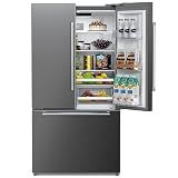 Antarctic Star 2 French Door Refrigerator, Auto Ice & Water Filter, VCM Stainless, Multi-Air, Fast Cooling, Inverter, LED Alarm, 20.3 Cu Ft, Grey
