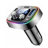 LIHAN Bluetooth Car Adapter 5.4, FM Transmitter, 48W PD/QC Charger