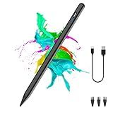 Stylus Pen for Android Tablet, Pom Tip Tablet Pencil for iOS/Android,Rechargeable Active Stylus Pen for iPhone/Samsung/XiaoMi/Huawei/Vivo/Lenovo and Other Android Smartphones and Tablets-Black