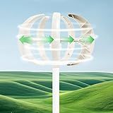 HinLIaDa Wind Turbine Generators Kit, 12V 600W Lantern Wind Turbine Generator, 5-Blade Vertical Axis Wind Turbine Generator with Controller, Suit for Home, Camping & Boat Use