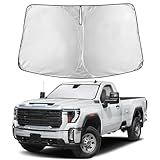 EcoNour Windshield Sunshade Compatible for GMC Sierra 1500 2500 3500 2019-2024 2025 2026, Sun Visor for Front Window Sun Shade Cover, UV Heat Blocker & Protector, Car Accessories