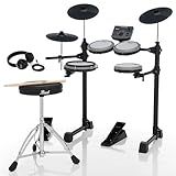 Pearl ERS1000 eRoadshow Electronic Drum Set, Complete Kit with Four Quiet Mesh Pads, Two Pedal Controllers, Cymbal Pads, Throne, Drum Rack, Headphones, and Sticks