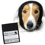 Happy Hoodie The Original Dog & Cat Calming Band - American Brand - Anxiety Relief/Noise Protection - Grooming - Thunder - Fireworks (Large, Black) - Since 2008