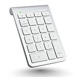Macally Bluetooth Number Pad for Laptop - Wireless Numeric Keypad - 22 Key Numeric Keypad for Data Entry, Numpad Compatible with Mac, iMac, MacBook, iPad, iPhone, iOS, Laptop, PC, Android - Silver