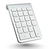 Macally Bluetooth Number Pad for Laptop - Wireless Numeric Keypad - 22 Key Numeric Keypad for Data Entry, Numpad Compatible with Mac, iMac, MacBook, iPad, iPhone, iOS, Laptop, PC, Android - Silver