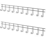 Yaocom 2 Pcs 10 Hook Tack Rack Shelves Metal Bridle Hooks with Hangers for Tack Room, Portable Horse Bridle Holder Wall Mount for Horse Halter Blanket Saddle