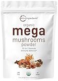 Micro Ingredients Organic Mega Mushroom Powder, 5oz (141 Days Supply) | 10-in-1 with Chaga, Lion’s Mane, Cordyceps & More | Great for Smoothies & Daily Use | Non-GMO, Vegan Friendly