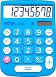 CATIGA Desktop Calculator 8 Digit with Solar Power and LCD Display, Big Buttons, for Home, Office, School, Class and Business, 4 Function Small Basic Calculators for Desk, CD-8185