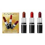 MAC Everyday Luxury Mini Lustreglass Lipstick Trio, Red, 3 Piece Set