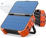 BLAVOR Portable Power Station 1600W (Peak 3200W), Built-in Solar Panel, 1024Wh LiFePO4 Battery, 100W USB-C Fast Charge, Solar Generator for Home Backup, Camping, Power Outages & RV