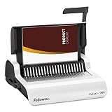 Fellowes Pulsar+ Comb Binding Machine, School Supplies & Classroom Organization Manual Binder, 20-Sheet Punch Capacity, Includes 10-Pack Starter Kit (5006801)