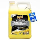 Meguiar's Ultimate Wash and Wax, Car Wash and Wax Cleans and Shines in One Step, Wash, Shine, and Protect with an Enhanced pH Neutral Car Paint Cleaner, 1 Gallon