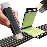 Guitar Cleaner Kit Dual Head String Brush Cleaning Pen Maintenance Care for Guitar Cleaning Fretboard Cloth Tool for Guitar/Bass/Mandolin/Ukulele