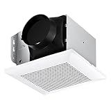 JOEAONZ Bathroom Exhaust Fan 110 CFM 1.0 Sones Ultra-Quiet with Metal Housing, Ceiling Mount Ventilation Fan Large Air-flow Capacity, Energy-Saving Household Bath Vent Extractor, White Plastic Grille