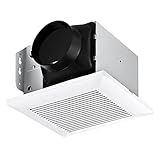 JOEAONZ Bathroom Exhaust Fan 110 CFM Very Quiet with Matel Housing, Ceiling Mount Ventilation Fan Large Air-flow Capacity, Energy-Saving Household Bath Vent Extractor, White Plastic Grille