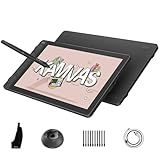 HUION Kamvas 13 (Gen 3) Drawing Tablet with Screen, 13.3-inch Full-Laminated Art Tablet with Anti-Sparkle Canvas Glass, 99% sRGB, PenTech 4.0, 16384 Pen Pressure, Dual Dials for Digital Art, Black
