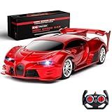 KULARIWORLD Remote Control Car Rechargeable High Speed 1/18 RC Cars Toys for Boys Girls Vehicle Racing Hobby with Headlight Christmas Birthday Gifts for Kids (Red)