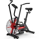 Winfita Exercise Bike,Premium Smart Air Resistance Fan Bike,Featuring Air Bike with Dual-Layer Drive System,Equipped with App Connectivity and Customizable Display,Ideal for Home Cardio Workouts
